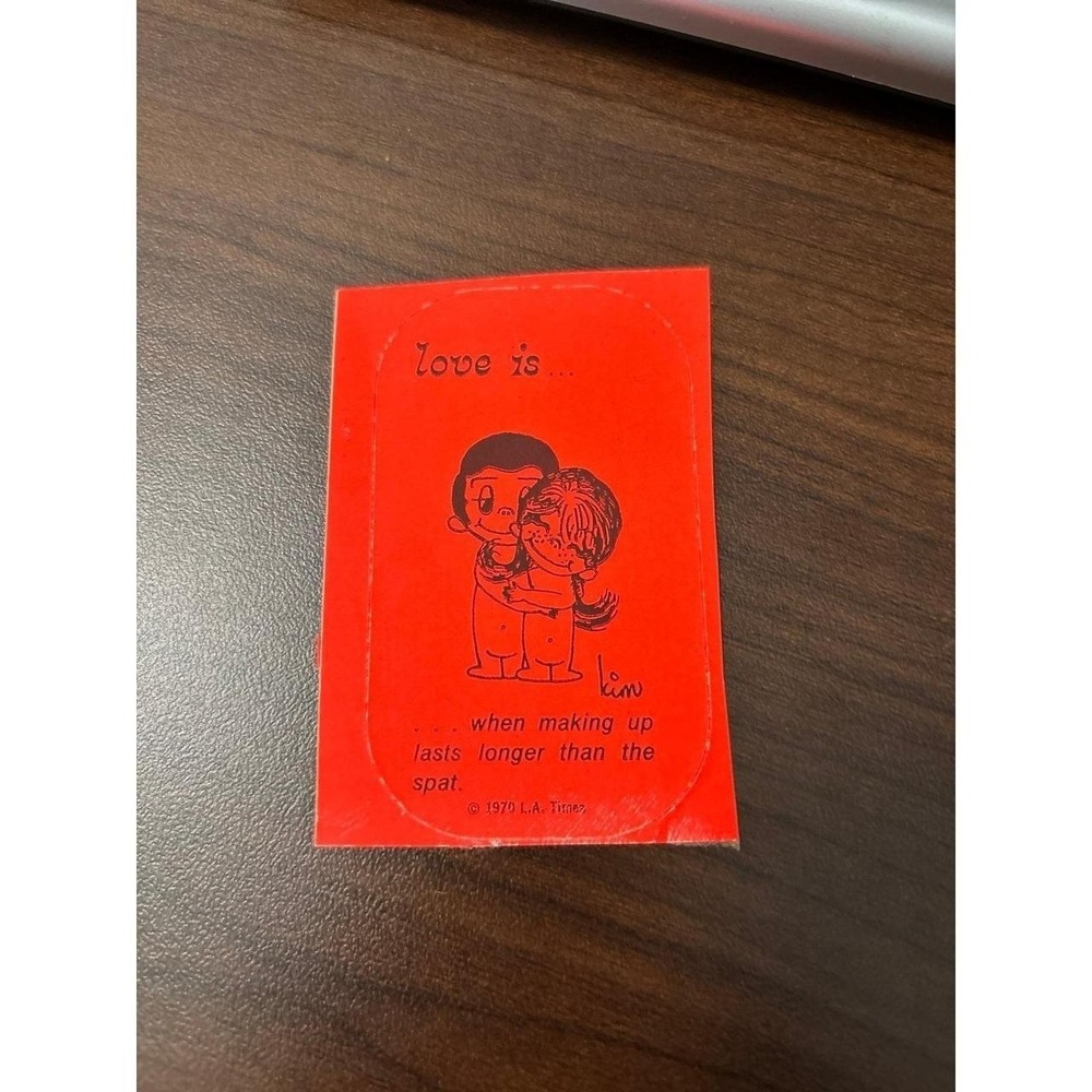 Vintage Love Is promises Kim Casali Sticker 1970 United Feature Syndicate